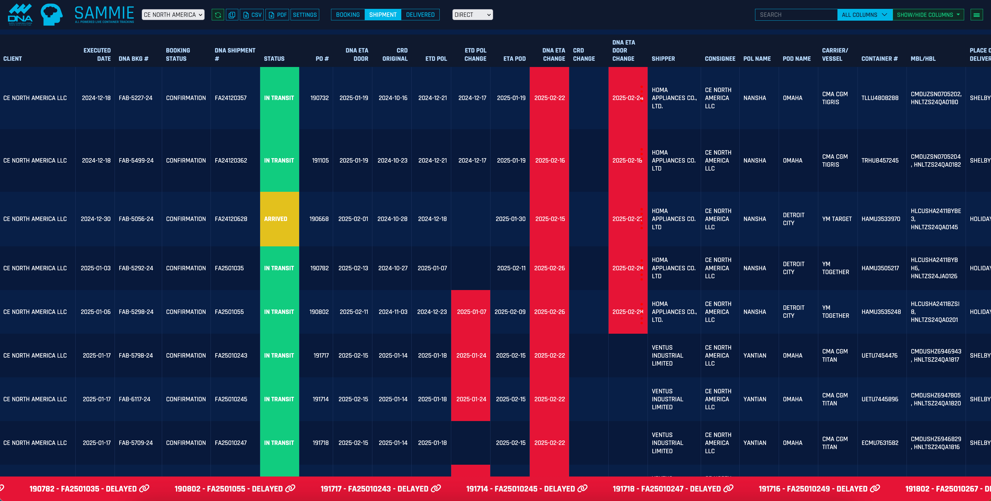 DNA S.A.M.M.I.E. Freight Visibility Platform project thumbnail